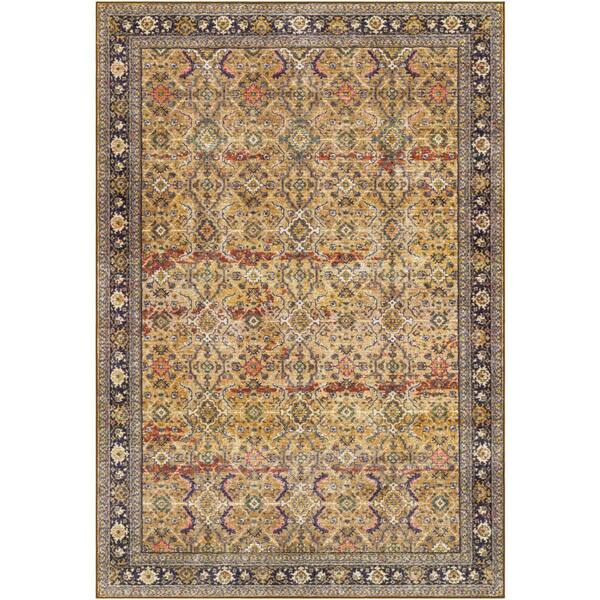 Artistic Weavers Marcy Tan/Multi 3 ft. x 7 ft. Indoor Machine-Washable ...