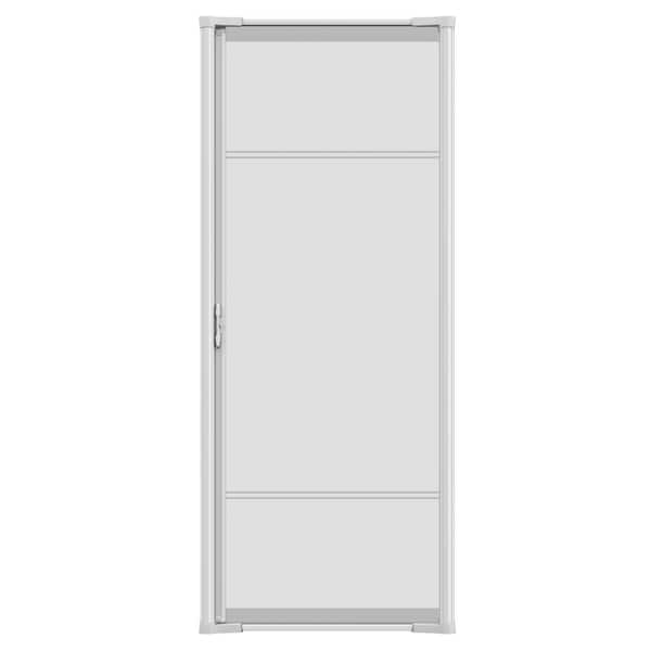 Brisa White Retractable Screen Door, Sliding Screen Door Hardware Home Depot