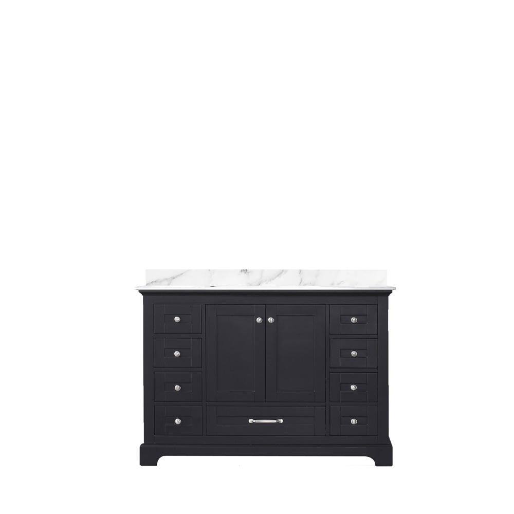 Dukes 48" Espresso Single Vanity with White Carrara Marble Top