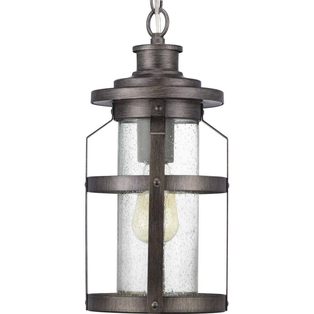 Progress Lighting Haslett Collection 1Light Antique Pewter Clear