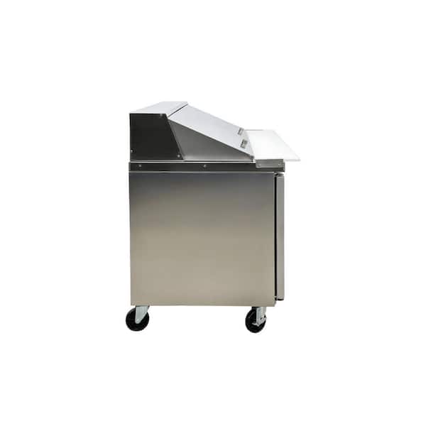 60 in. 15 cu. ft. Commercial Sandwich Prep Table Mega Top Two Door ESP60 Stainless Steel