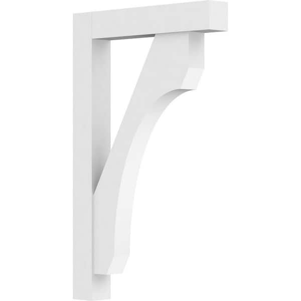 Ekena Millwork Standard Legacy 3 in. W x 32 in. H x 24 in. D Signature Urethane Polyurethane Bracket With Block Ends
