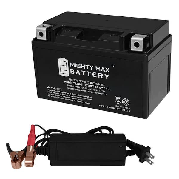 MIGHTY MAX BATTERY YTZ10S Replacement Battery compatible with KTM 690 Enduro R 08-18 + 12V 2A Chrger