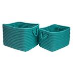 12 in. x 10 in. x 8 in. Modern Mudroom Polypropylene Storage in Aqua