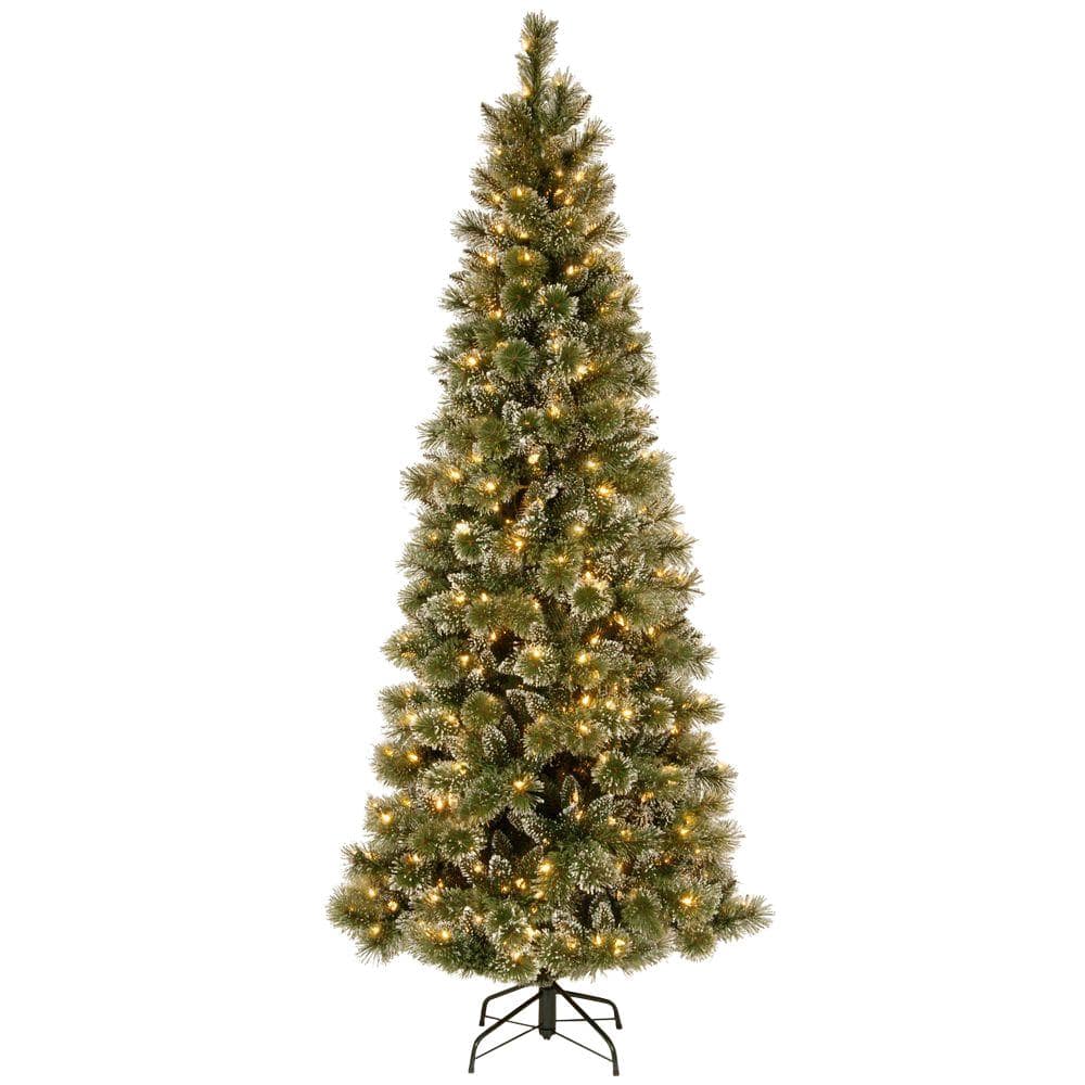 National Tree Company 7.5 ft. Glittery Bristle Pine Slim Artificial