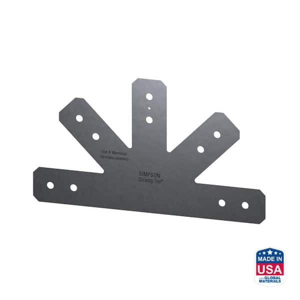 Simpson Strong-Tie Outdoor Accents Avant Collection 12:12 Pitch, Black Powder-Coated Gable Plate for 4x Lumber