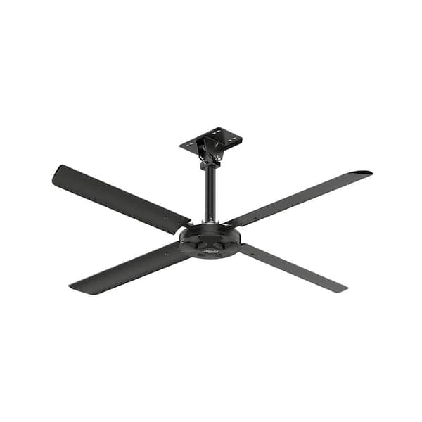 Hunter Industrial XP 8 ft. 110-Volt Single Phase HVLS Industrial Indoor Anodized Black Shop Ceiling Fan with Wall Control