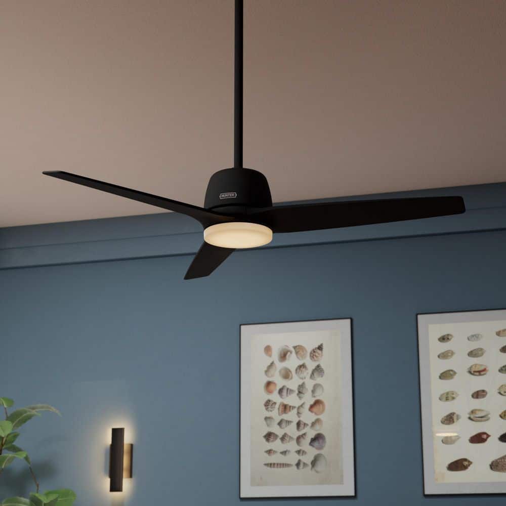 Hunter 52 inch Malden Matte Black Ceiling Fan with LED Light Kit and Handheld Remote price history on PriceWatchPro