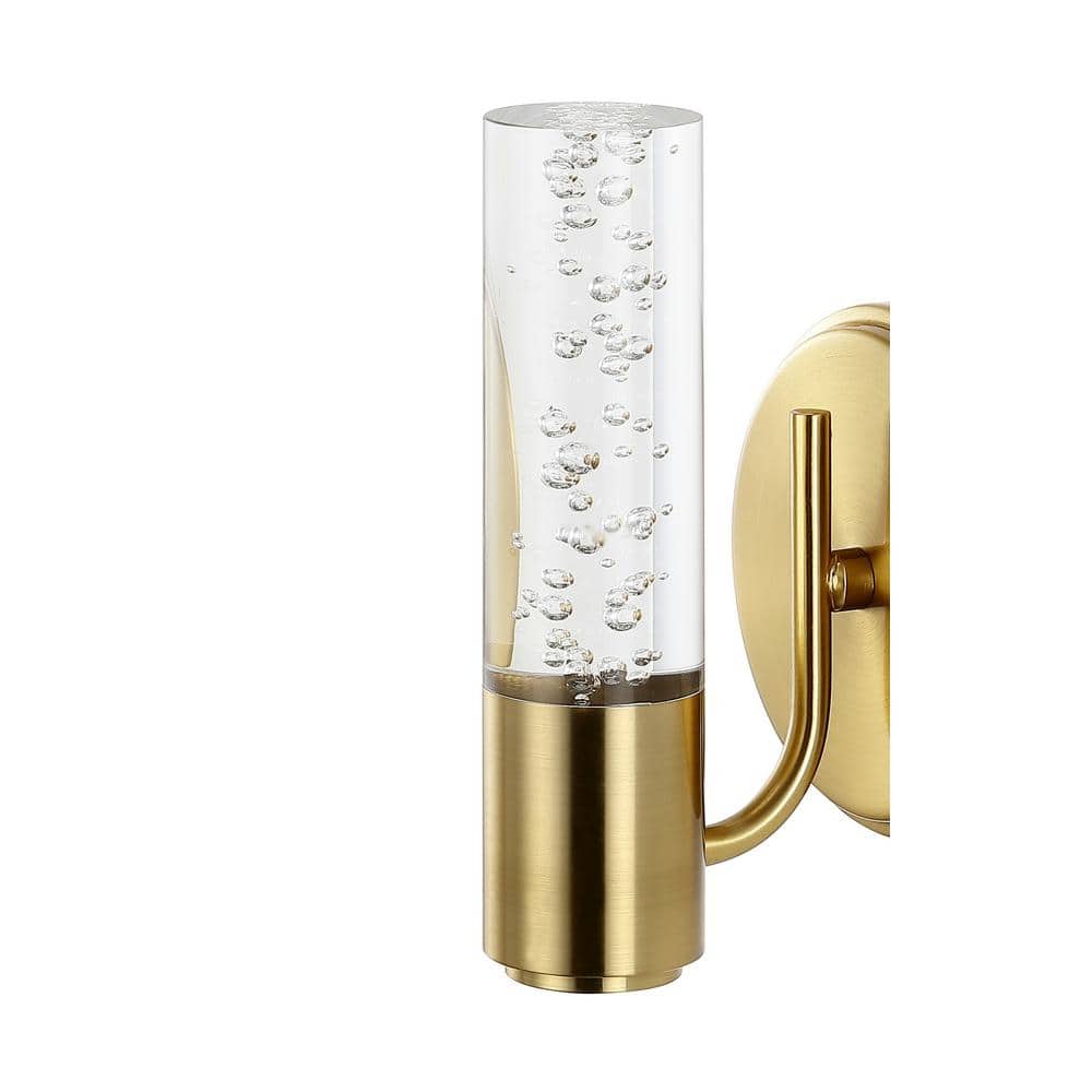 Bolha Classic Minimalist Brass-Gold LED Vanity Wall Light