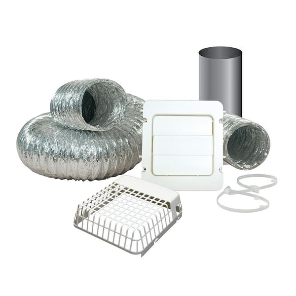 Everbilt 4 In X 8 Ft Dryer Vent Kit With Guard Td48pgkhd6 The Home Depot - Dryer Wall Vent Home Depot