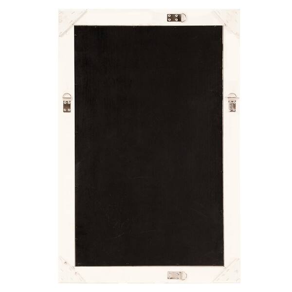 Marley Forrest - Medium Rectangle Glossy White Beveled Glass Mirror (24 in. H x 36 in. W)