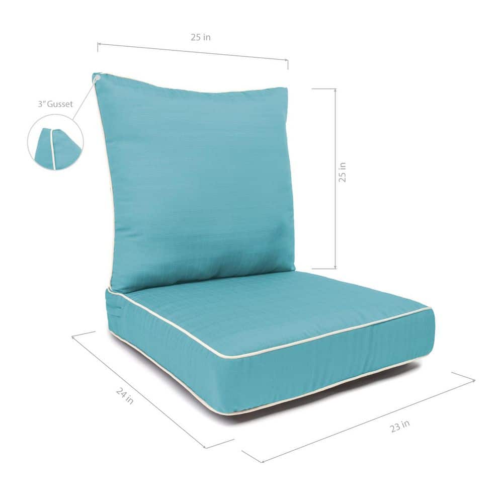 "Sunrise 23""x24""x5"" Deep Seat Cushion-Back & Seat Set with Cord Sky" price history on PriceWatchPro