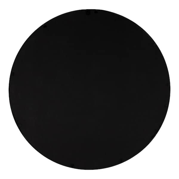 Stratton Home Decor Adriana Black 28 in. Round Wall Mirror S36944