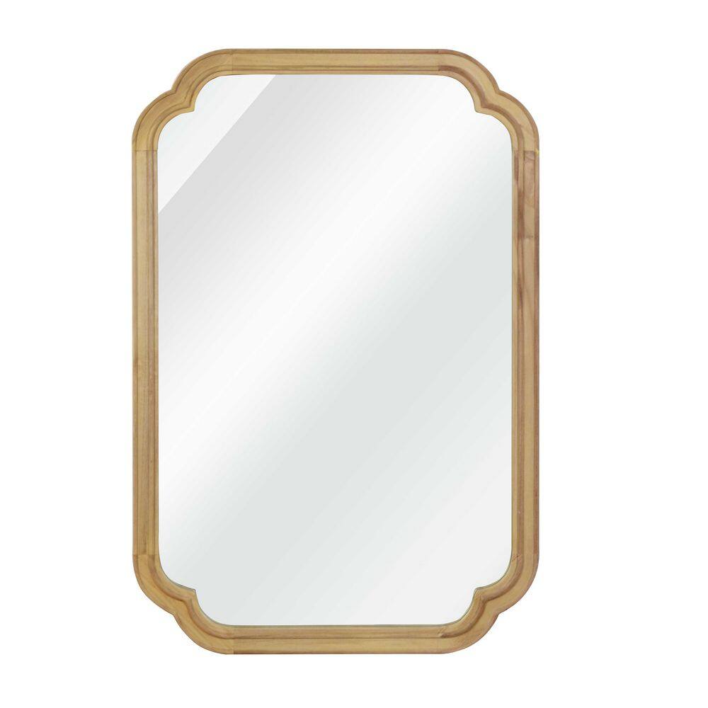 24 in. W x 36 in. H Rectangle Wood Framed Wall Bathroom Vanity Mirror in Yellow Brown price history on PriceWatchPro
