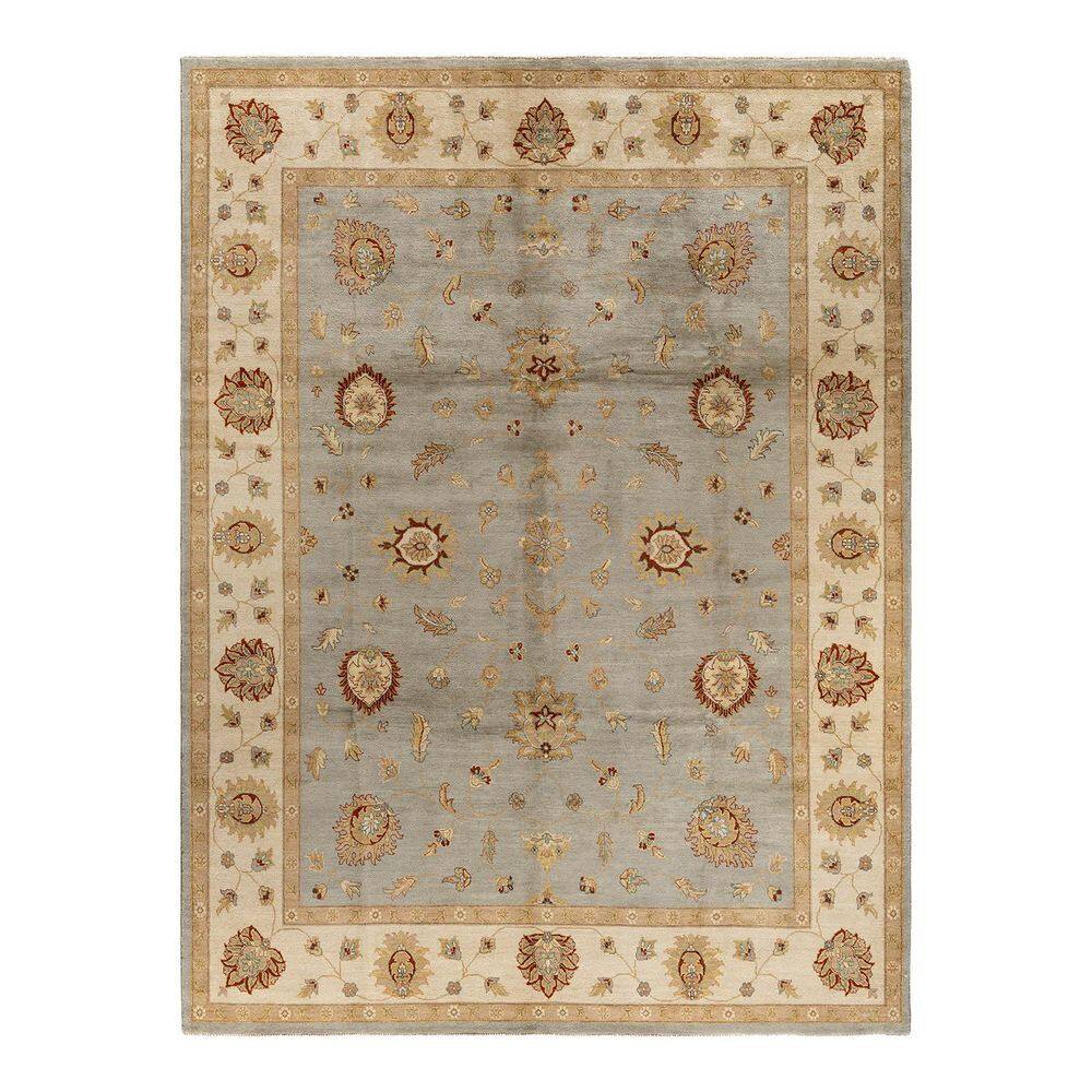 Oushak Gray 9 ft. x 12 ft. Floral Wool Indoor Area Rug price history on PriceWatchPro