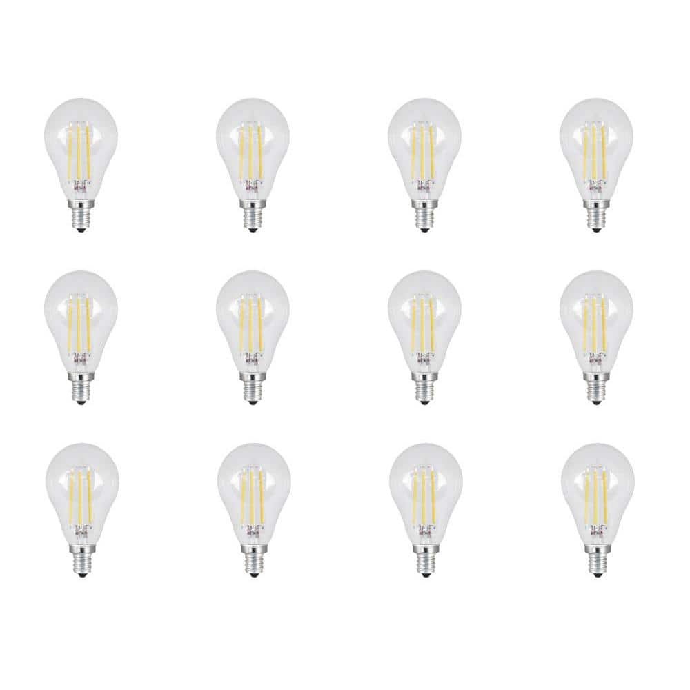 40-Watt Equivalent (5000K) A15 Candelabra Dimmable Filament Clear Glass LED