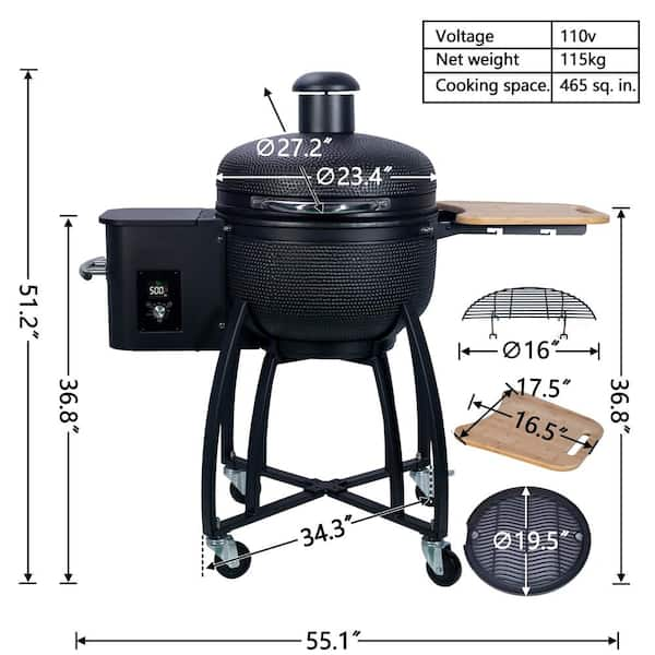 Gymax 15.5'' W Portable Charcoal Grill