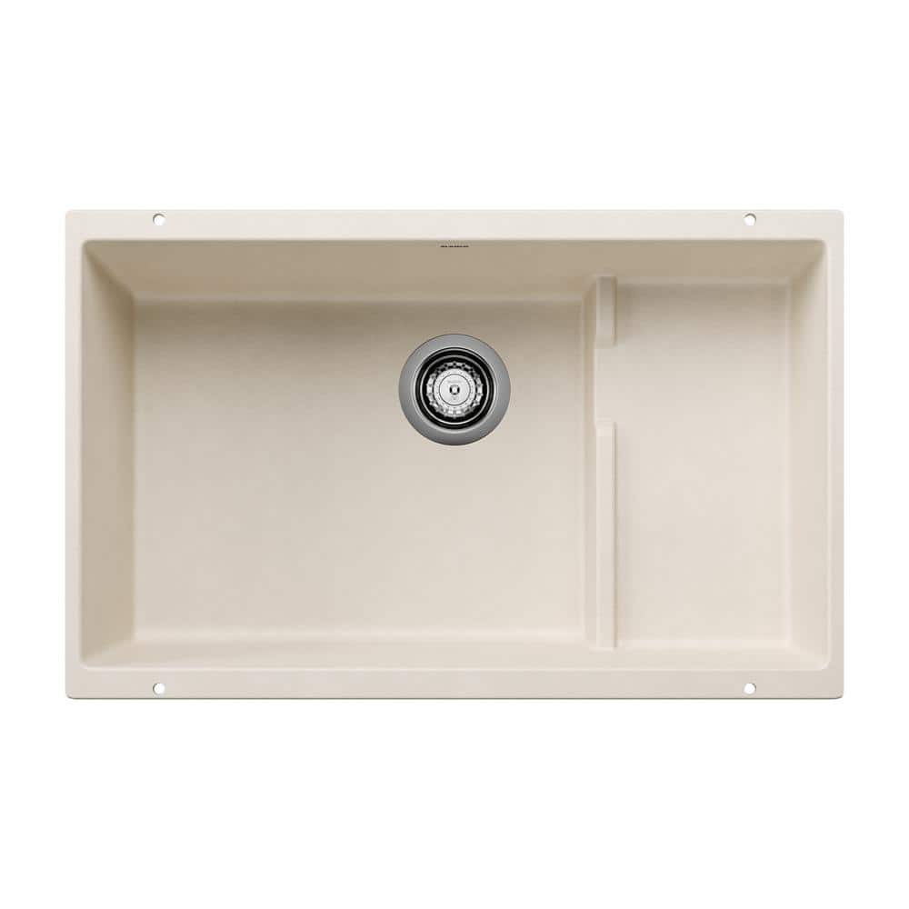 28.75 in. Precis Cascade Soft White Granite Composite Single Bowl Undermoun