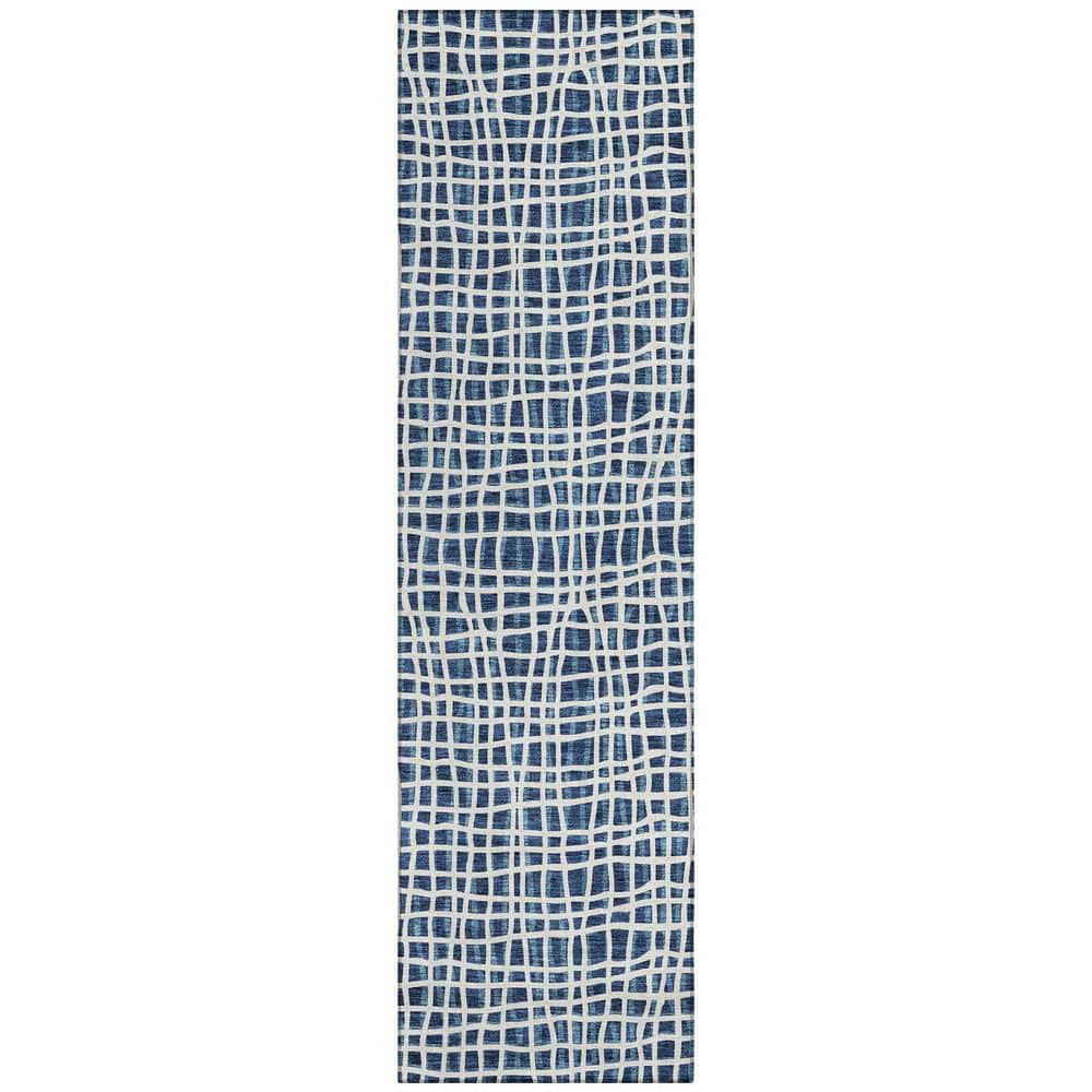 Chantille Machine Washable Indoor/Outdoor Abstract ACN729 Navy 2 ft. 3 in. x 7 ft. 6 in. Area Rug price history on PriceWatchPro