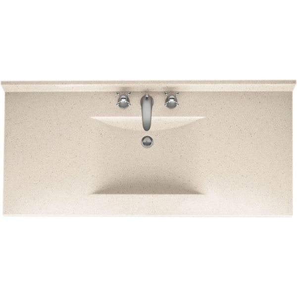 Swan Contour 49 in. W x 22 in. D Solid Surface Vanity Top with Sink in Tahiti Sand