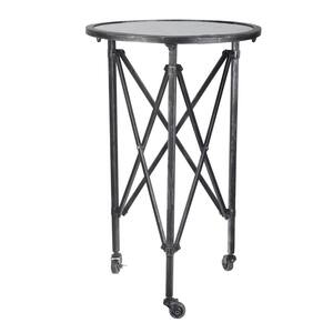 Gilbert Antique Silver Round Side Table