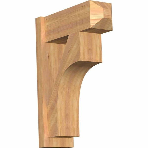 Ekena Millwork 8 in. x 28 in. x 20 in. Westlake Craftsman Smooth Western Red Cedar Outlooker