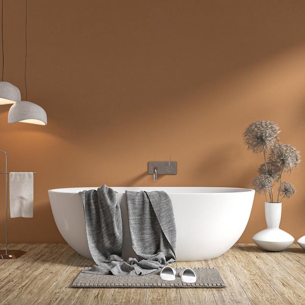ROSWELL Zamora 65 in. Acrylic Flatbottom Freestanding Non-Whirlpool Soaking Bathtub in White