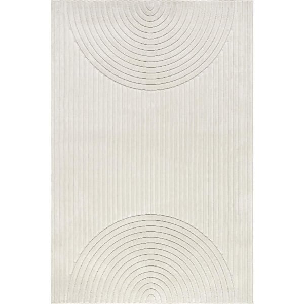 Zia Geometric Cream 10 ft. x 14 ft. Outdoor Area Rug
