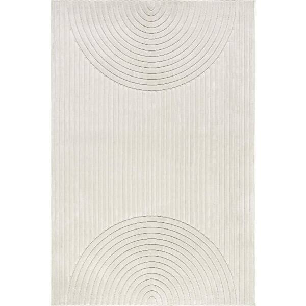Zia Geometric Cream 7 ft. x 9 ft. Outdoor Area Rug