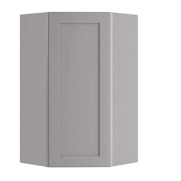 Home Decorators Collection Tremont Pearl Gray Painted Plywood Shaker Assembled Angle Corner Kitchen Cabinet Sft Cls L 20 in W x 12 in D x 36 in H