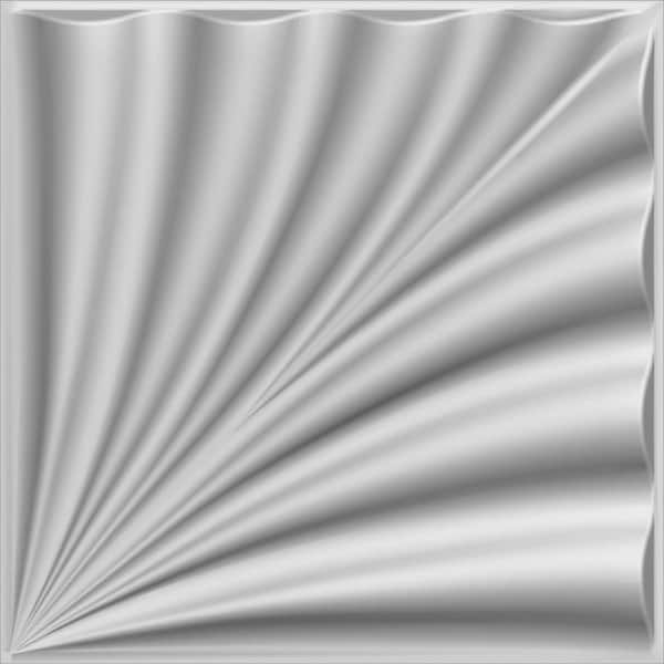 Falkirk Fifer 20 in. x 20 in. Paintable Off White Abstract Eruption Fiber Decorative Wall Paneling (10-Pack)