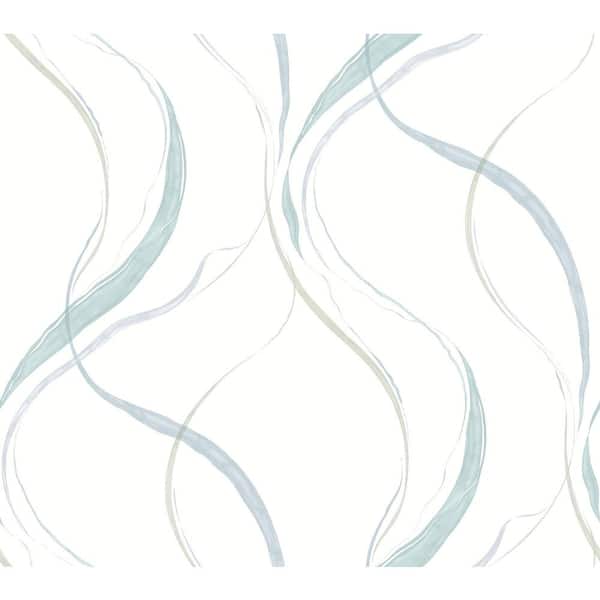 York Wallcoverings Ink Flow Seaglass Wallpaper Roll