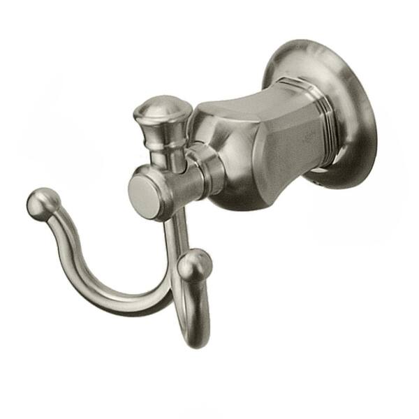 Pegasus Verdanza Double Robe Hook in Brushed Nickel