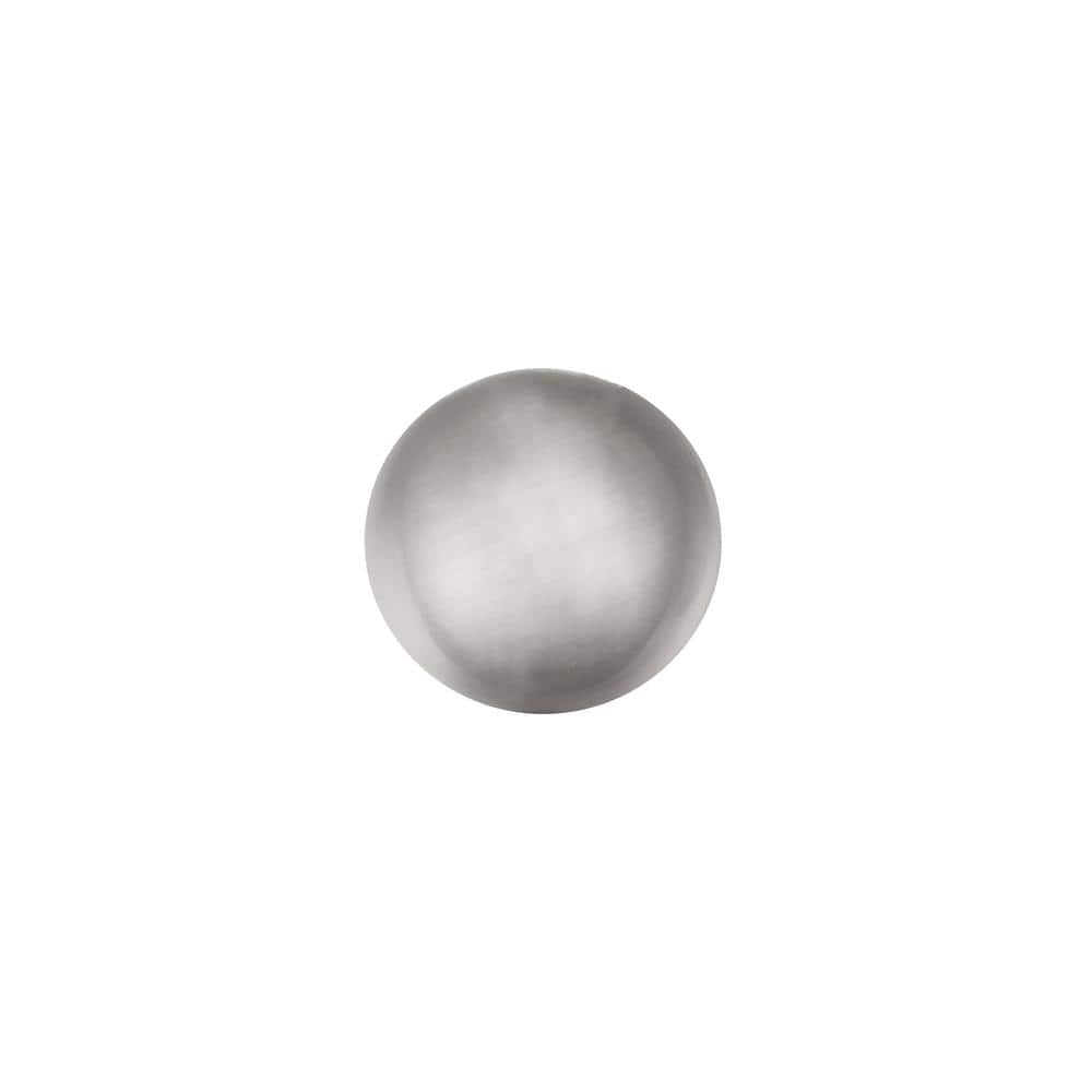 Brushed Nickel Round Cabinet Knob with Mounting Hardware