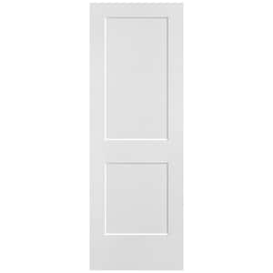 28 in. x 80 in. 2-Panel Logan Single Bore Solid Core Primed Molded Composite Interior Door Slab