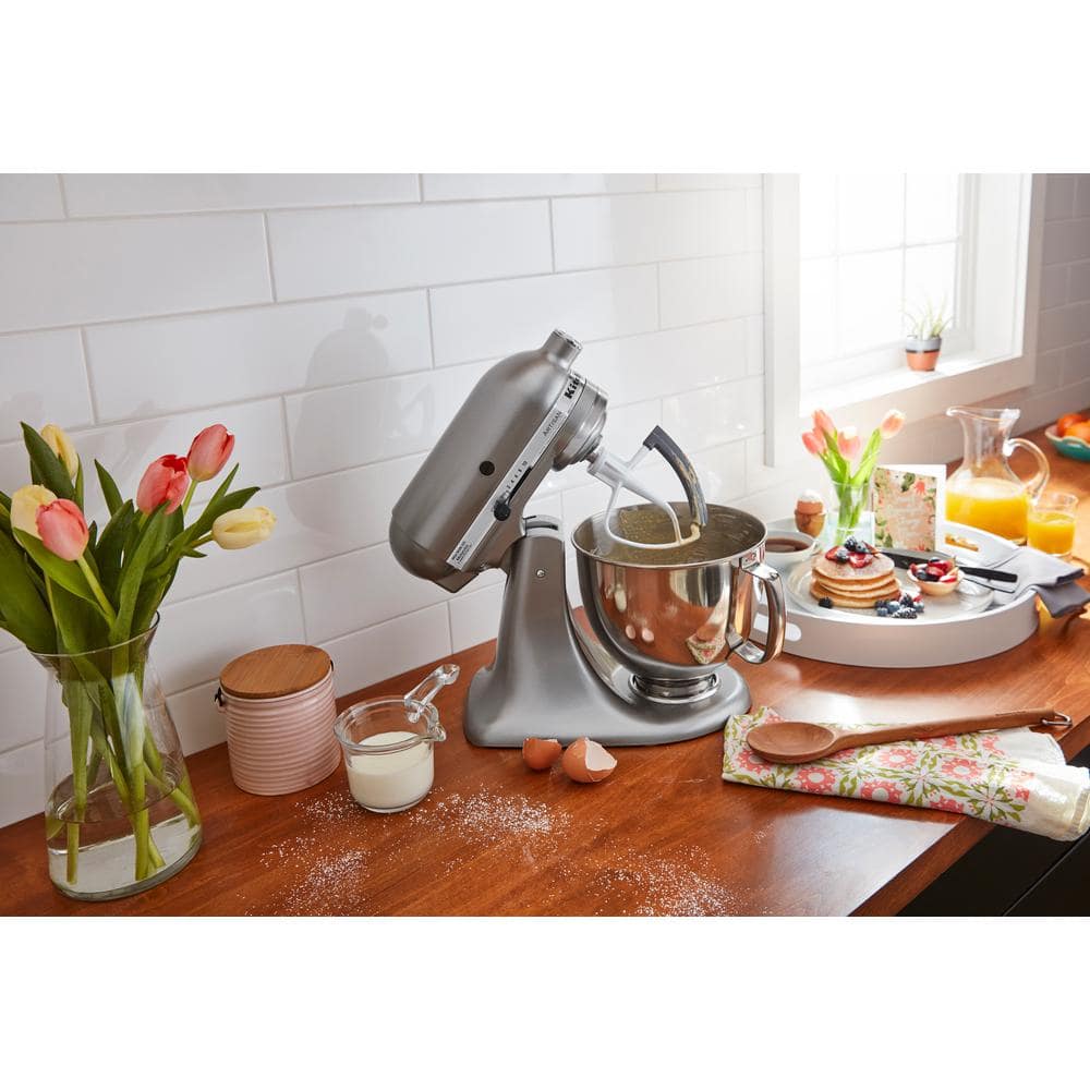 Contour Silver 5-Quart Stainless Steel Tilt-Head Stand Mixer
