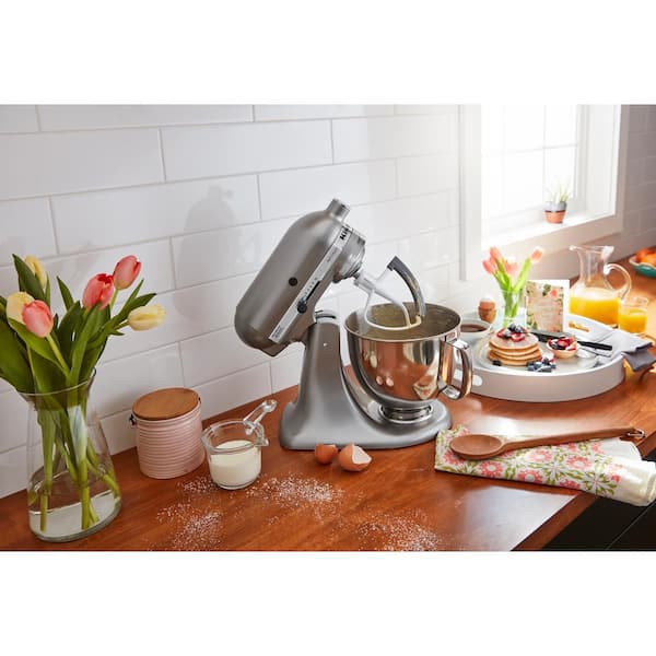  KitchenAid Artisan Series 5 Quart Tilt Head Stand Mixer with  Pouring Shield KSM150PS, Contour Silver: Electric Stand Mixers: Home &  Kitchen