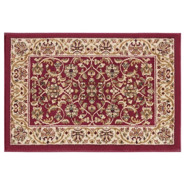 Sensation Border Red 2 ft. x 3 ft. Indoor Area Rug