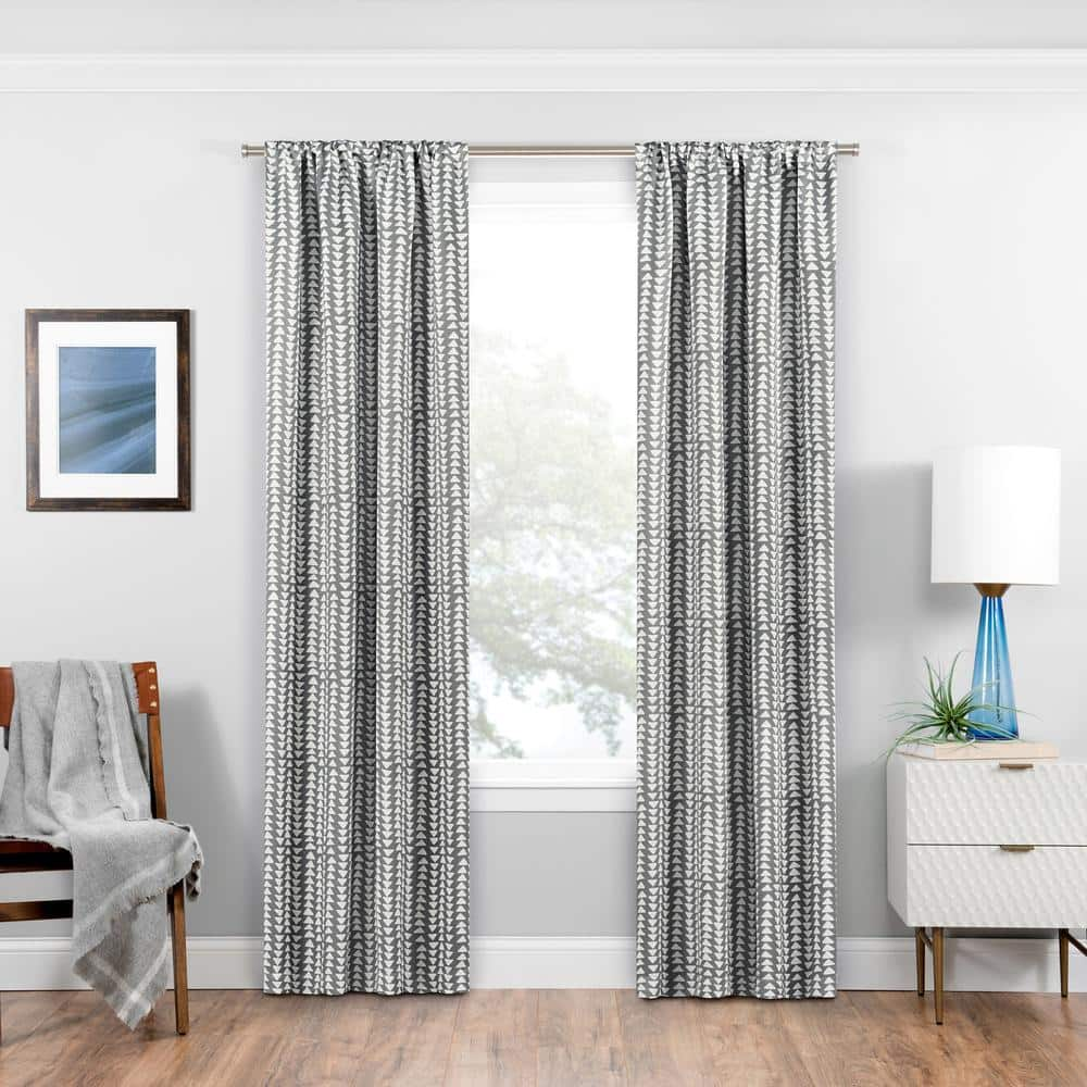 Eclipse Naya Grey Geometric Pattern Polyester 37 in. W x 84 in. L ...