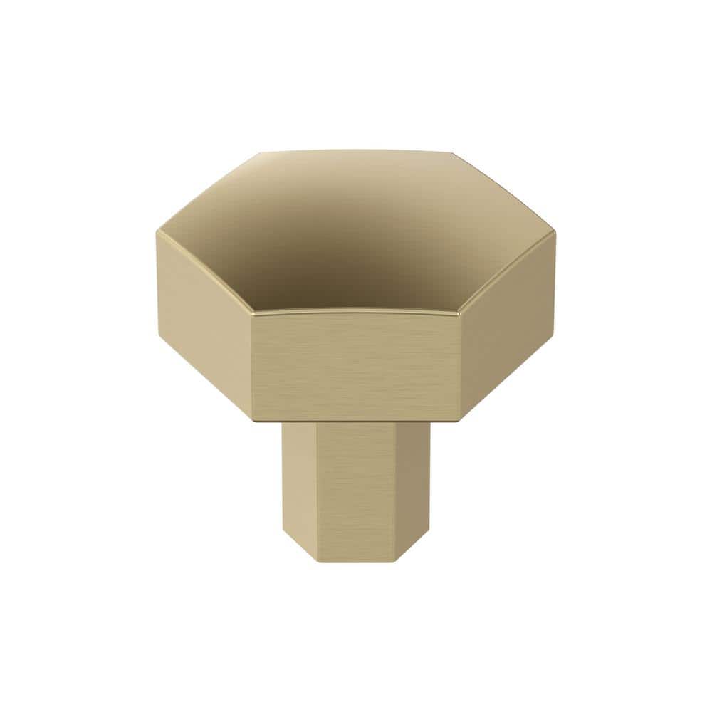 Caliber 1-1/4 in. (32mm) Modern Golden Champagne Geometric Cabinet Knob price history on PriceWatchPro