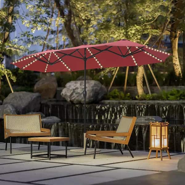 harris teeter patio umbrellas The Grande Round™ FRUITEAM 10FT Patio Offset Color:Alder Wood cargo Enhance your outdoor space