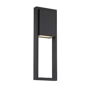 Archetype 18 in. Black Integrated LED Outdoor Wall Sconce, 3000K