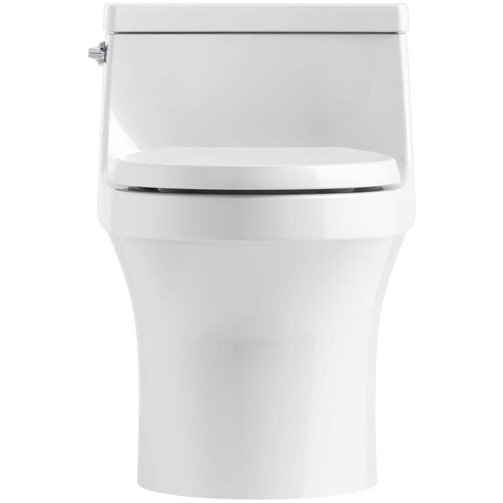 White Round One-Piece Water Efficient Toilet with Seat