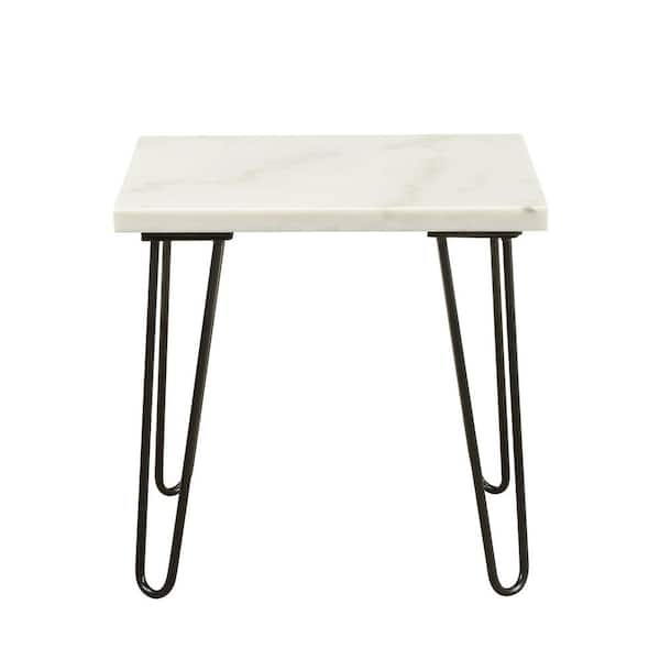 Venetian Worldwide Telestis White Marble with Black Coffee Table