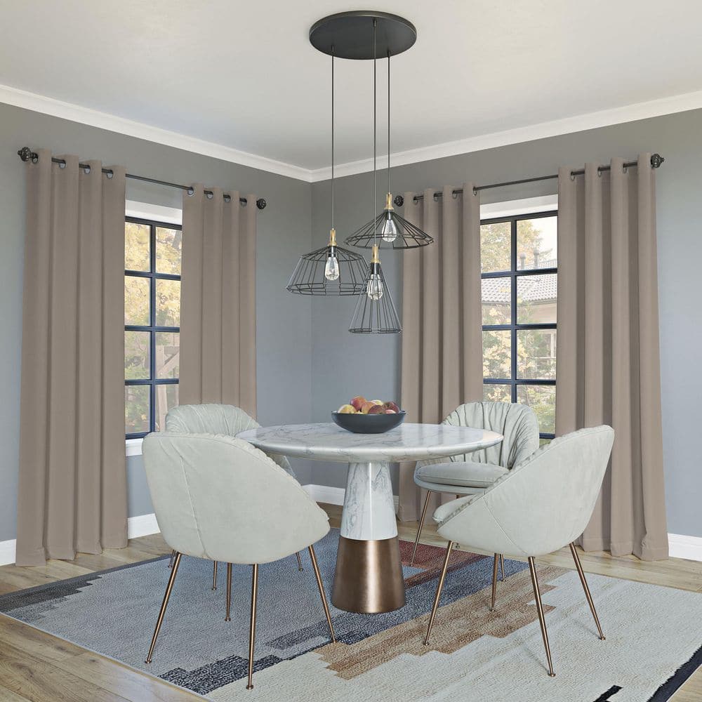 Stone Polyester 52" x 54" Blackout Grommet Curtain Panel
