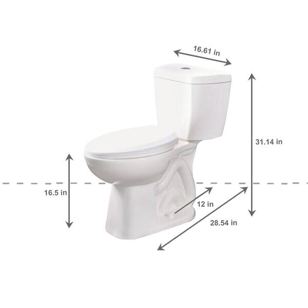 Teamson Kids One-piece 1.0/1.6 GPF Dual Flush Square Wall Hung Toilet Bowl  in White HD-US-WHT-1-02 - The Home Depot