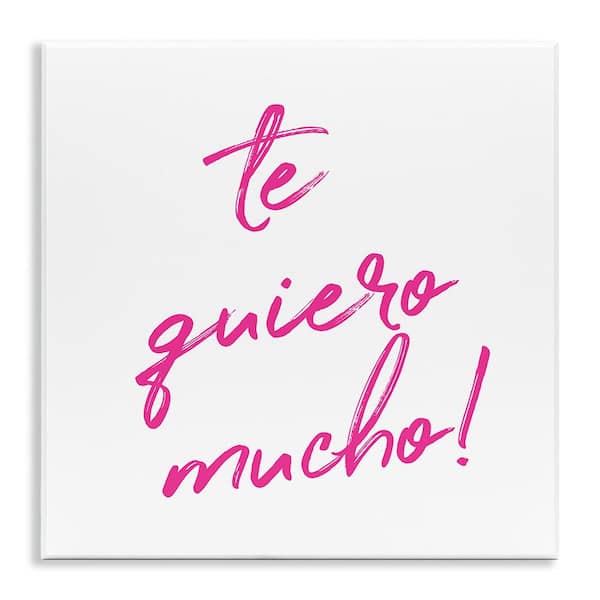 Stupell Industries Love You So Much Pink by SD Graphics Studio Unframed Wall Plaque Typography Graphic Art Print 12 in. x 12 in.