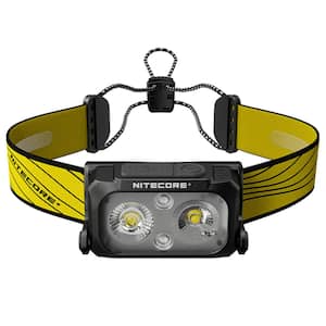 400 Lumen LED Rechargeable Headlamp with White Red Floodlight Triple Output