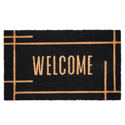 Calloway Mills Modern Black Welcome Doormat 30