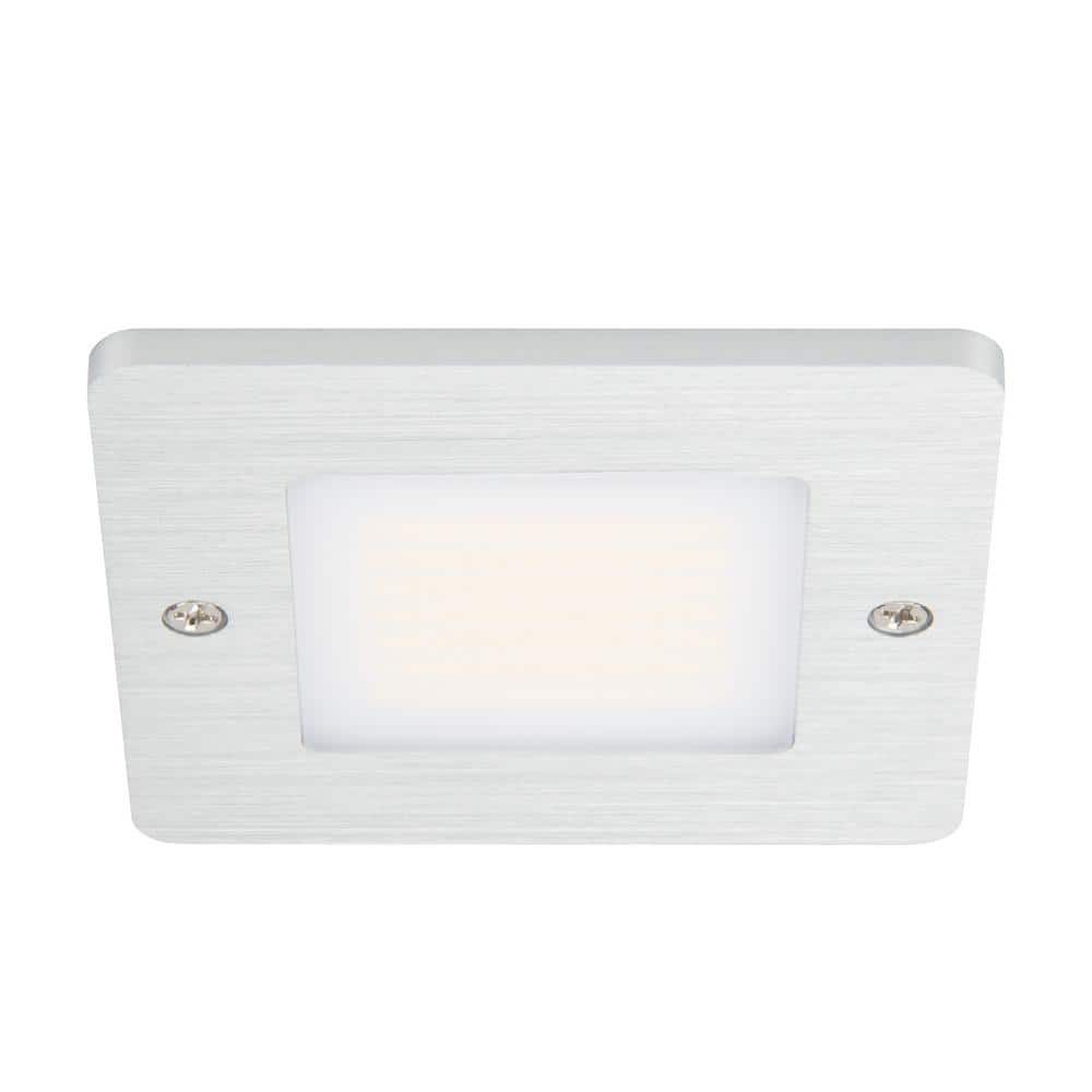 Square Low Profile Dimmable Aluminum LED Puck Light, 3000K Soft White